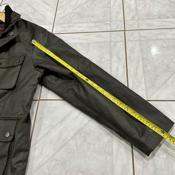 Samuel Windsor Jacket Men's XL Olive Button Parka Utility Coat Flannel Lining - Picture 10 of 13